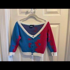 Hard to find : Make It Pink Make It Blue Elhoffer Cardigan